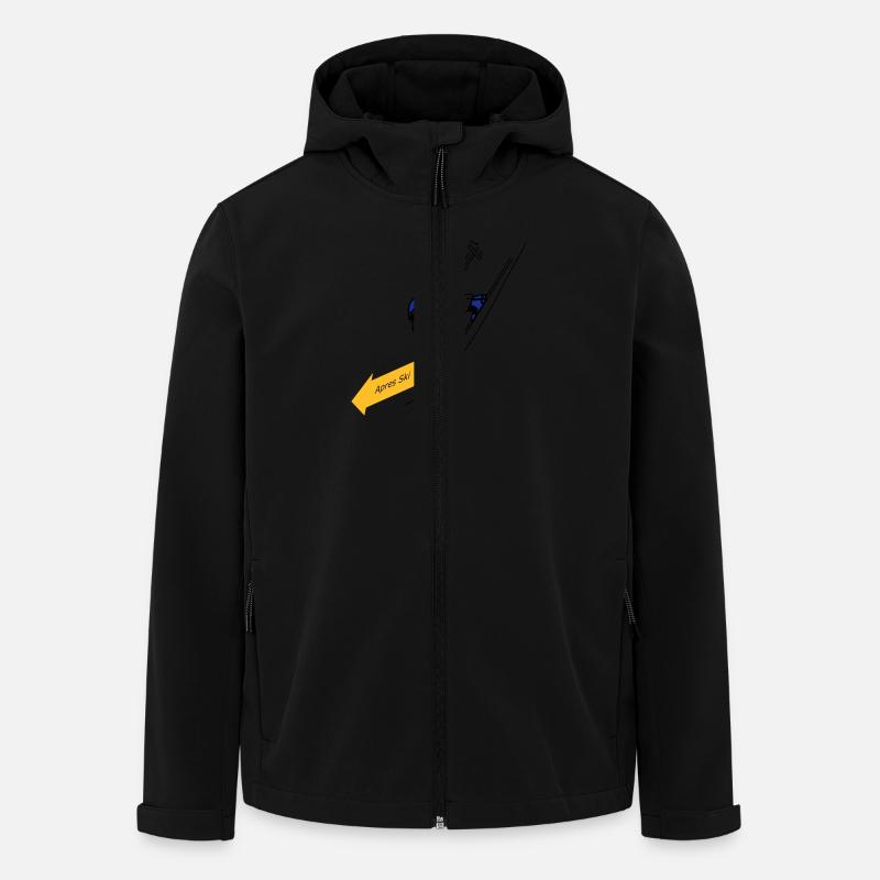 "Apres ski" by Claudia-Moda - Men’s Recycled Softshell Jacket by Stanley/Stella - black