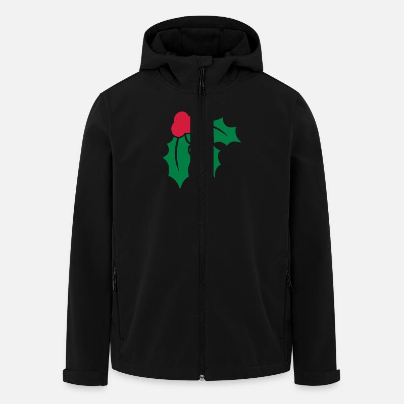 Weihnachtsstechpalme 2 - Recycelte Männer Softshell-Jacke von Stanley/Stella - Schwarz