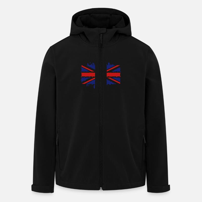 Dripping Union Jack - Men’s Recycled Softshell Jacket Discoverer by Stanley/Stella - black