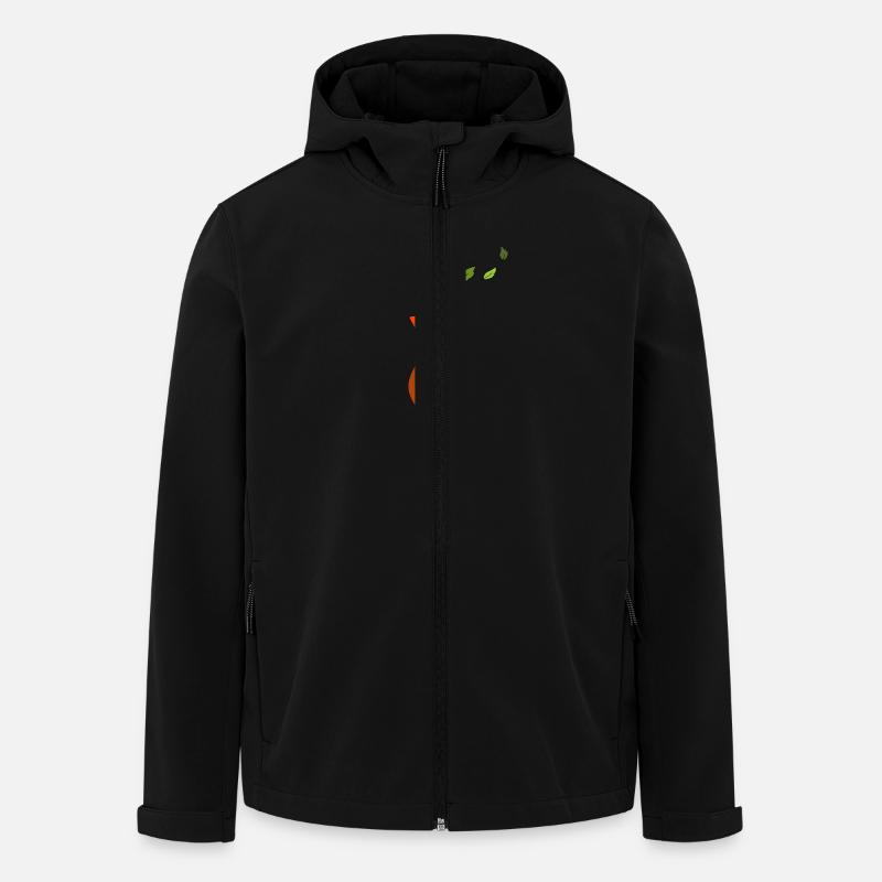 Fuchs mit Blätter - Recycelte Männer Softshell-Jacke von Stanley/Stella - Schwarz