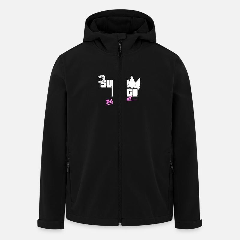 SuperMoto BlackForest - Recycelte Männer Softshell-Jacke von Stanley/Stella - Schwarz