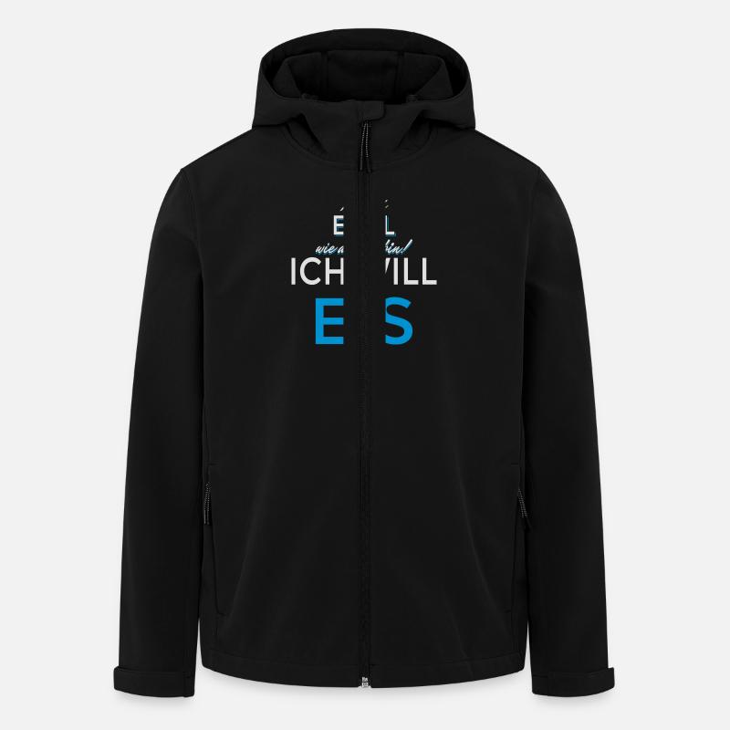 Mir doch egal wie alt ich bin! Ich will ein Eis! - Recycelte Männer Softshell-Jacke von Stanley/Stella - Schwarz