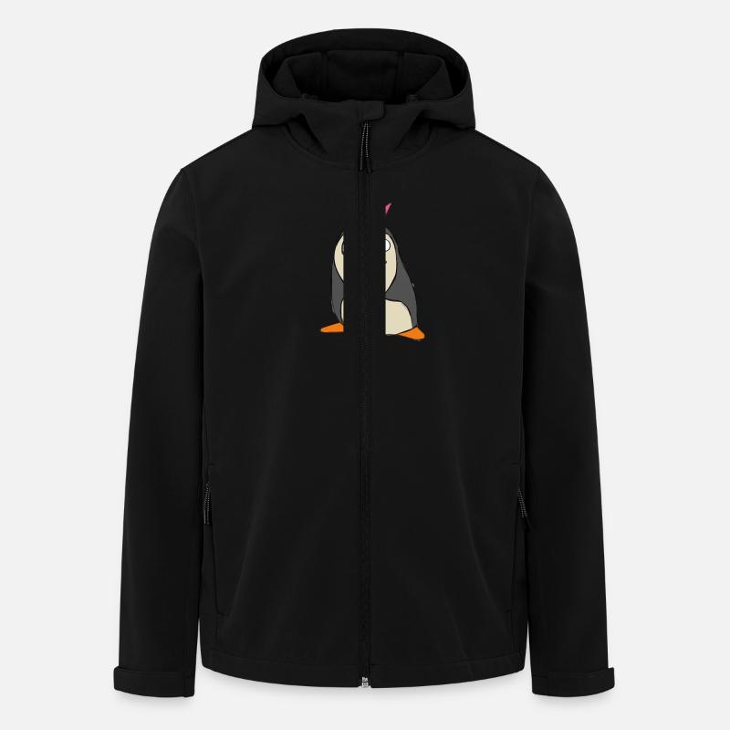 Pinguin Einhorn - Recycelte Männer Softshell-Jacke von Stanley/Stella - Schwarz