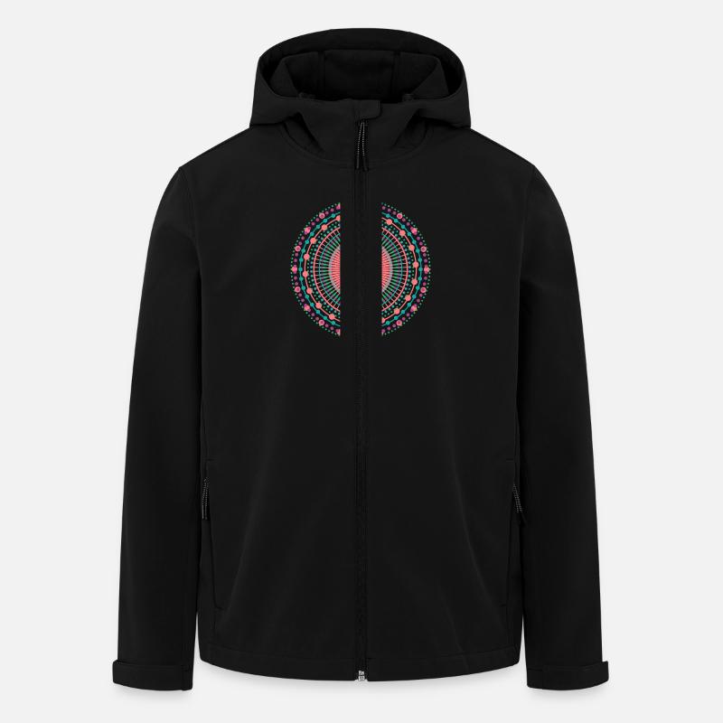 Mandala - Recycelte Männer Softshell-Jacke von Stanley/Stella - Schwarz