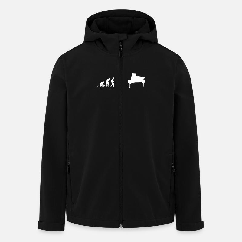 Pianist Evolution Fun Shirt - Recycelte Männer Softshell-Jacke von Stanley/Stella - Schwarz