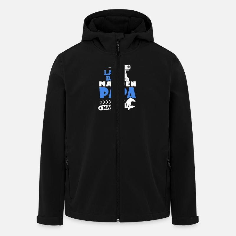 Lass das mal den Papa machen - Recycelte Männer Softshell-Jacke von Stanley/Stella - Schwarz