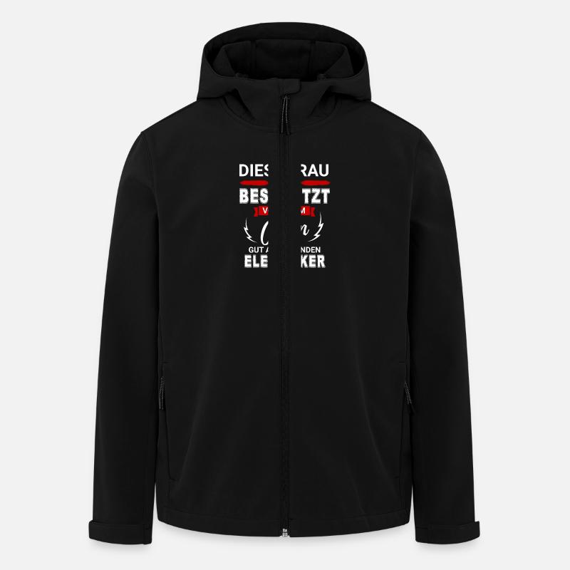 ELEKTRIKER - Recycelte Männer Softshell-Jacke von Stanley/Stella - Schwarz
