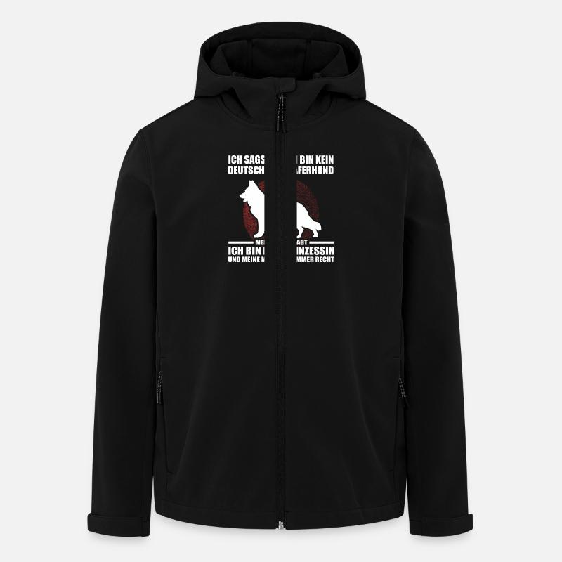 DEUTSCHER SCHÄFERHUND - Recycelte Männer Softshell-Jacke von Stanley/Stella - Schwarz