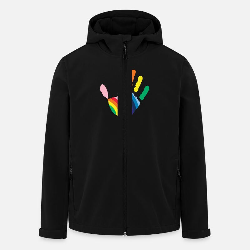 Hand - Recycelte Männer Softshell-Jacke von Stanley/Stella - Schwarz