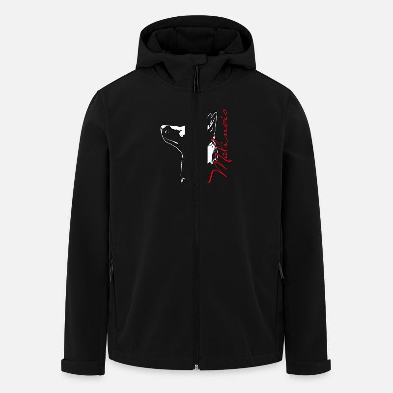 malinois_portrait_rot - Recycelte Männer Softshell-Jacke von Stanley/Stella - Schwarz