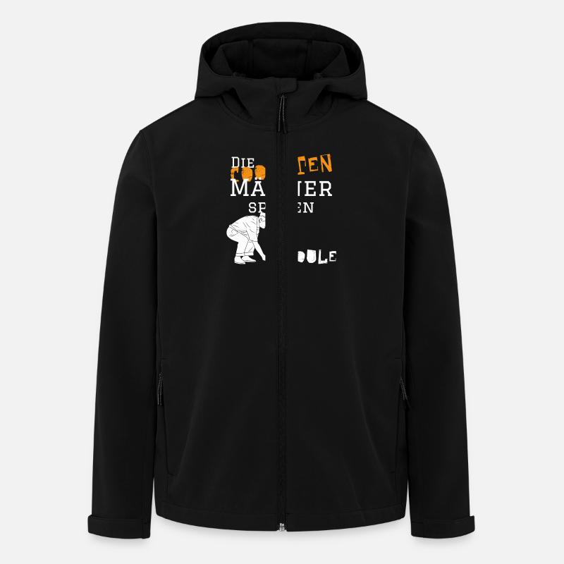 Die coolsten_Männer_Boule - Recycelte Männer Softshell-Jacke von Stanley/Stella - Schwarz