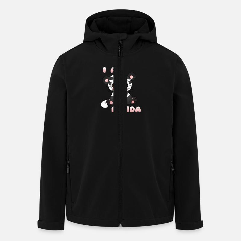 I am Panda - Recycelte Männer Softshell-Jacke von Stanley/Stella - Schwarz