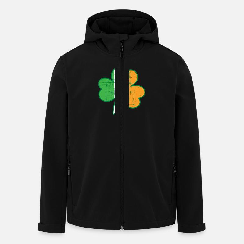 Irish flag de - Recycelte Männer Softshell-Jacke von Stanley/Stella - Schwarz