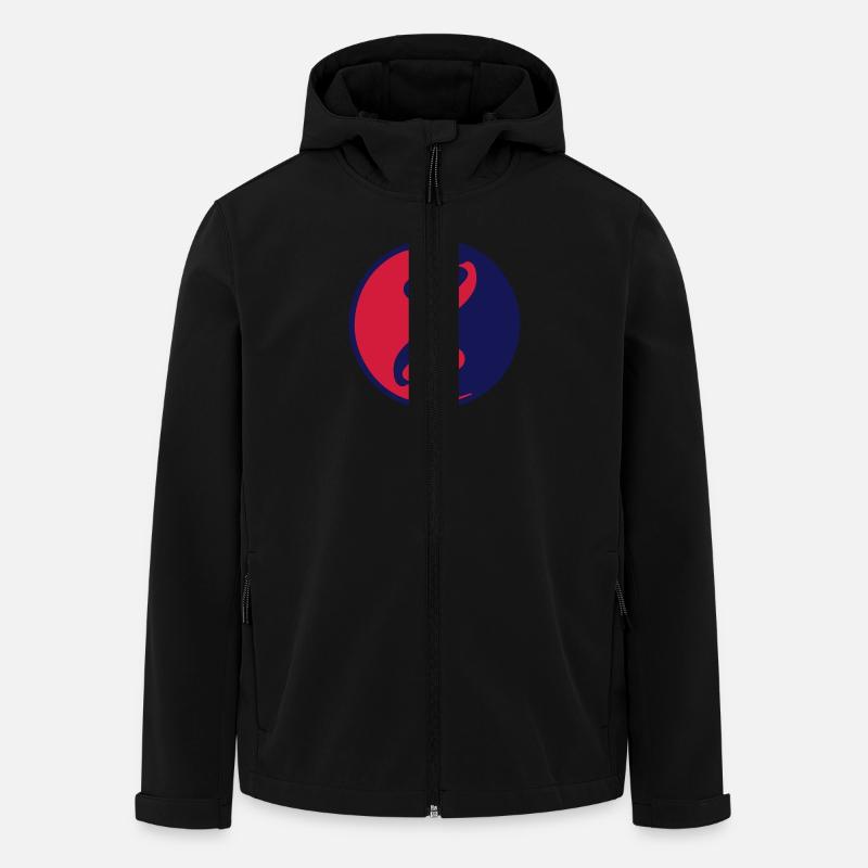 yin_yang_vec_2 de - Recycelte Männer Softshell-Jacke von Stanley/Stella - Schwarz