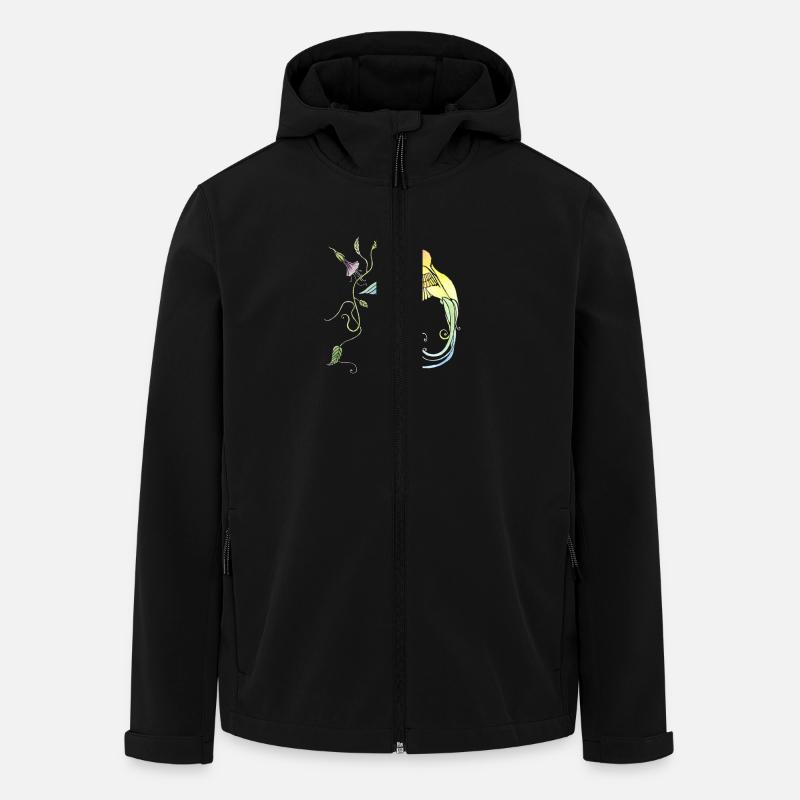 Kolibri - Recycelte Männer Softshell-Jacke von Stanley/Stella - Schwarz