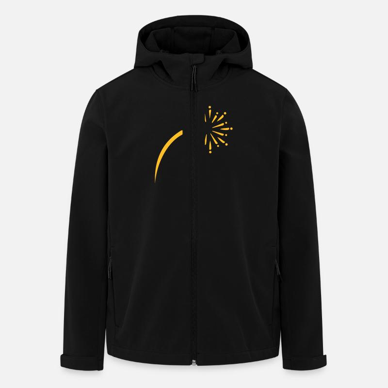 Feuerwerk - Recycelte Männer Softshell-Jacke von Stanley/Stella - Schwarz