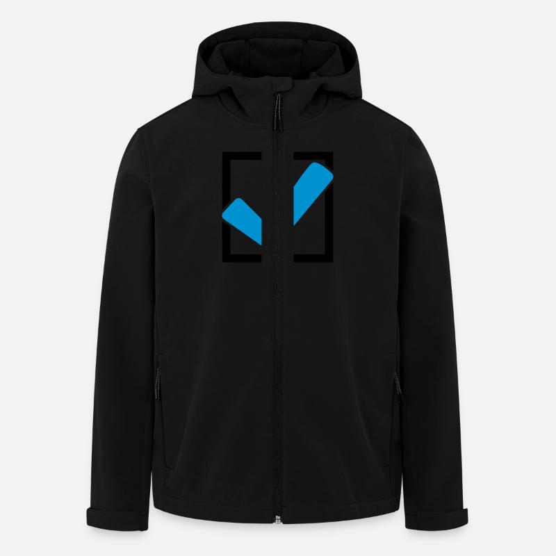 Viereckiges Haken Logo - Recycelte Männer Softshell-Jacke von Stanley/Stella - Schwarz