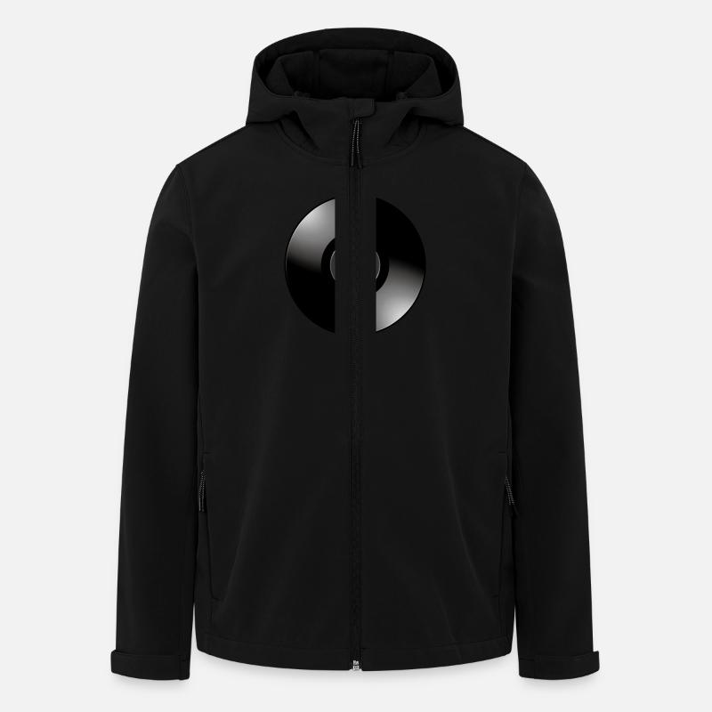 Smiley Vinyl Record - Recycelte Männer Softshell-Jacke von Stanley/Stella - Schwarz