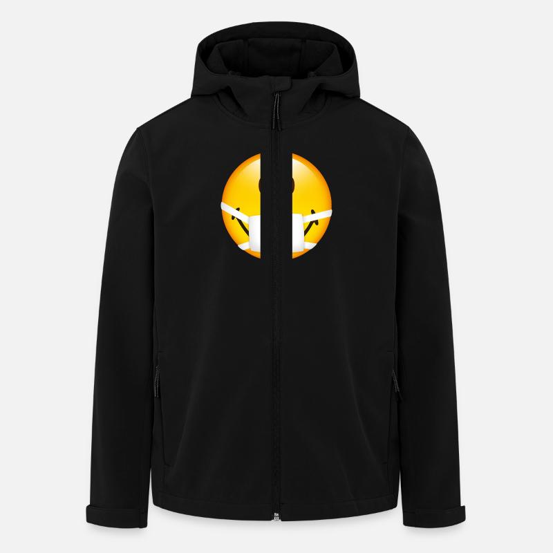 Smiley Surgent - Recycelte Männer Softshell-Jacke von Stanley/Stella - Schwarz