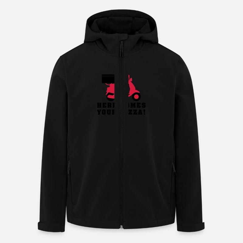 pizza_roller_lieferant_072016a_2c - Recycelte Männer Softshell-Jacke von Stanley/Stella - Schwarz