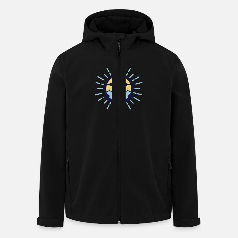 Seefahrt-Design (Anker) - Recycelte Männer Softshell-Jacke von Stanley/Stella - Schwarz
