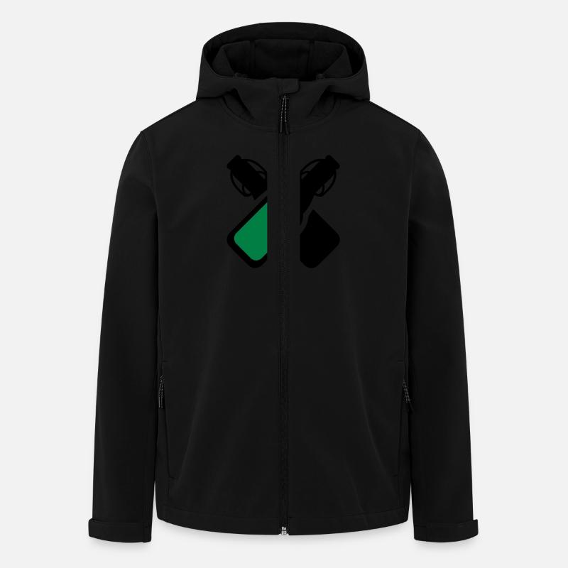 Alkohol - Bierflaschen - Recycelte Männer Softshell-Jacke von Stanley/Stella - Schwarz