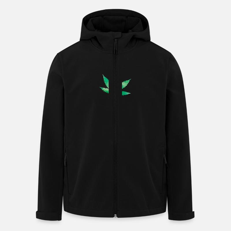 leaf weed - Recycelte Männer Softshell-Jacke von Stanley/Stella - Schwarz