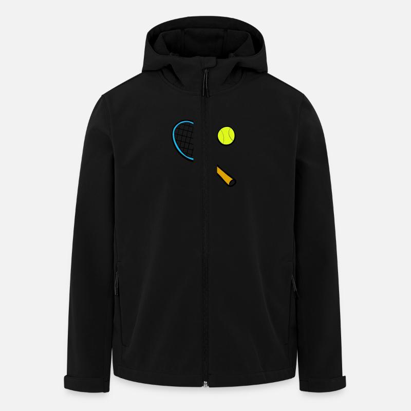 Tennisschläger Comic - Recycelte Männer Softshell-Jacke von Stanley/Stella - Schwarz