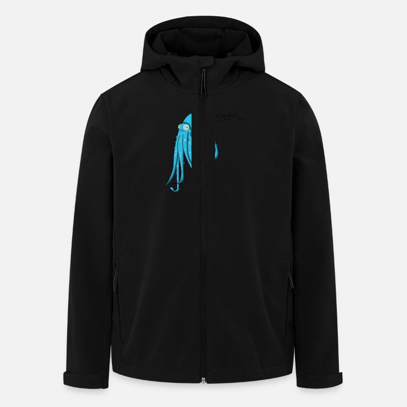 Krake kragelt - Recycelte Männer Softshell-Jacke von Stanley/Stella - Schwarz