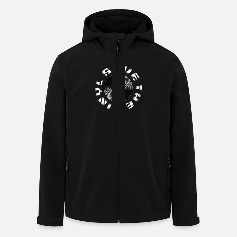 Save The Vinyl - Recycelte Männer Softshell-Jacke von Stanley/Stella - Schwarz