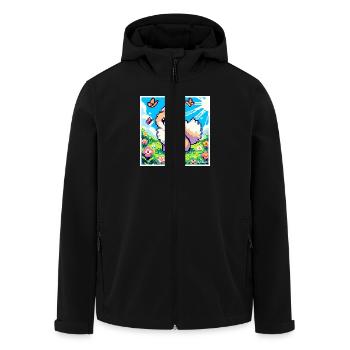 Pixel-Pom - Recycelte Männer Softshell-Jacke von Stanley/Stella - Schwarz - Vorne - AI Model Male 185 light (185cm)