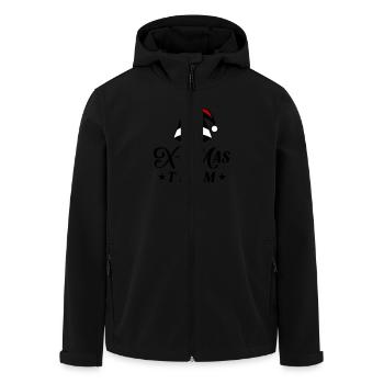X-Mas Team Christmas - Men’s Recycled Softshell Jacket by Stanley/Stella - black - Front - AI Model Male 185 light (185cm)