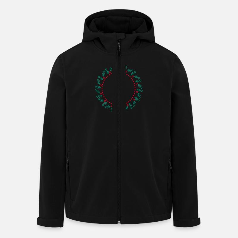 Neujahrs- und Weihnachtskranz - Recycelte Männer Softshell-Jacke von Stanley/Stella - Schwarz