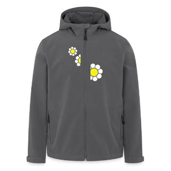 3 White Daisies Flowers Spring Summer Pretty - Men’s Recycled Softshell Jacket by Stanley/Stella - black - Front - AI Model Male 185 light (185cm)