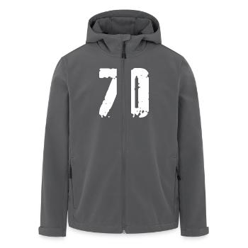70 Nombre Vintage - Veste softshell homme en polyester recyclé Stanley/Stella - noir - Devant - AI Model Male 185 light (185cm)