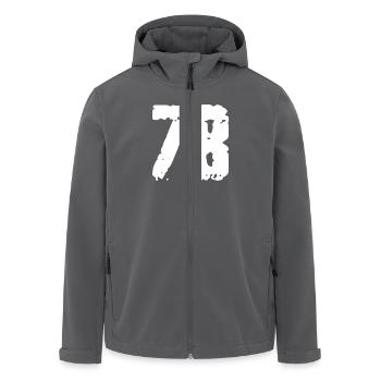 78 Zahl Vintage - Recycelte Männer Softshell-Jacke von Stanley/Stella - Schwarz - Vorne - AI Model Male 185 light (185cm)