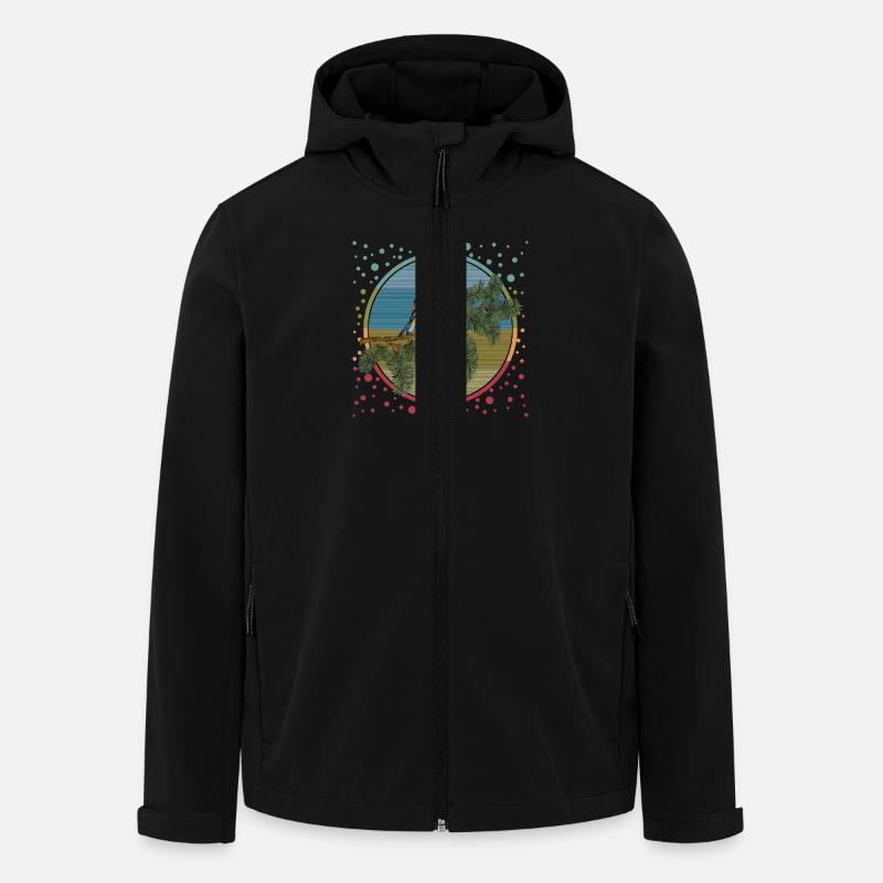 Bunter Vogel - Recycelte Männer Softshell-Jacke von Stanley/Stella - Schwarz