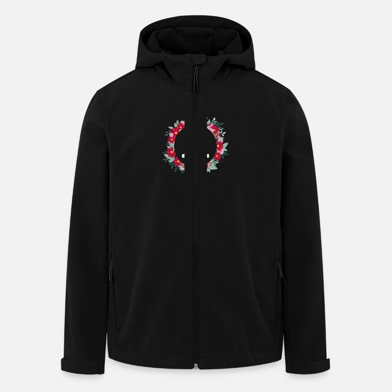 Blumenkrone Buchstabe - Recycelte Männer Softshell-Jacke von Stanley/Stella - Schwarz