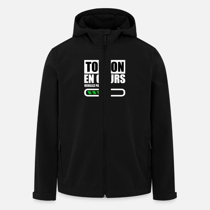 Onkel (bitte warten) - Recycelte Männer Softshell-Jacke von Stanley/Stella - Schwarz