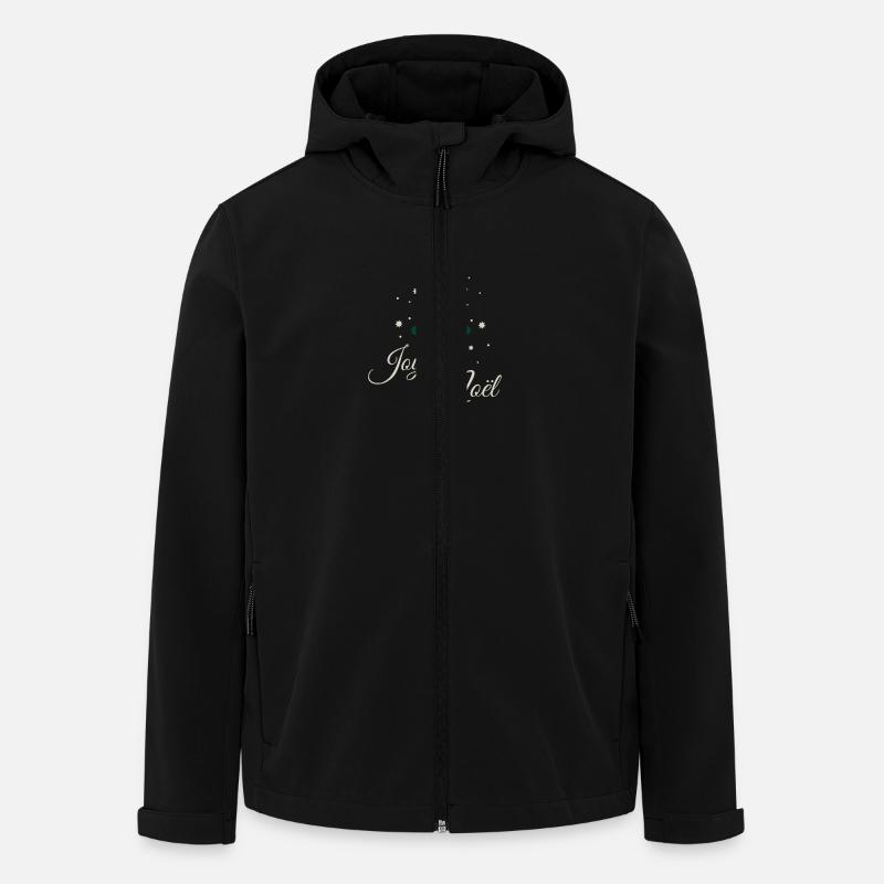 Minimalistischer Tannenbaum mit raffiniertem silbernem Text - Recycelte Männer Softshell-Jacke von Stanley/Stella - Schwarz