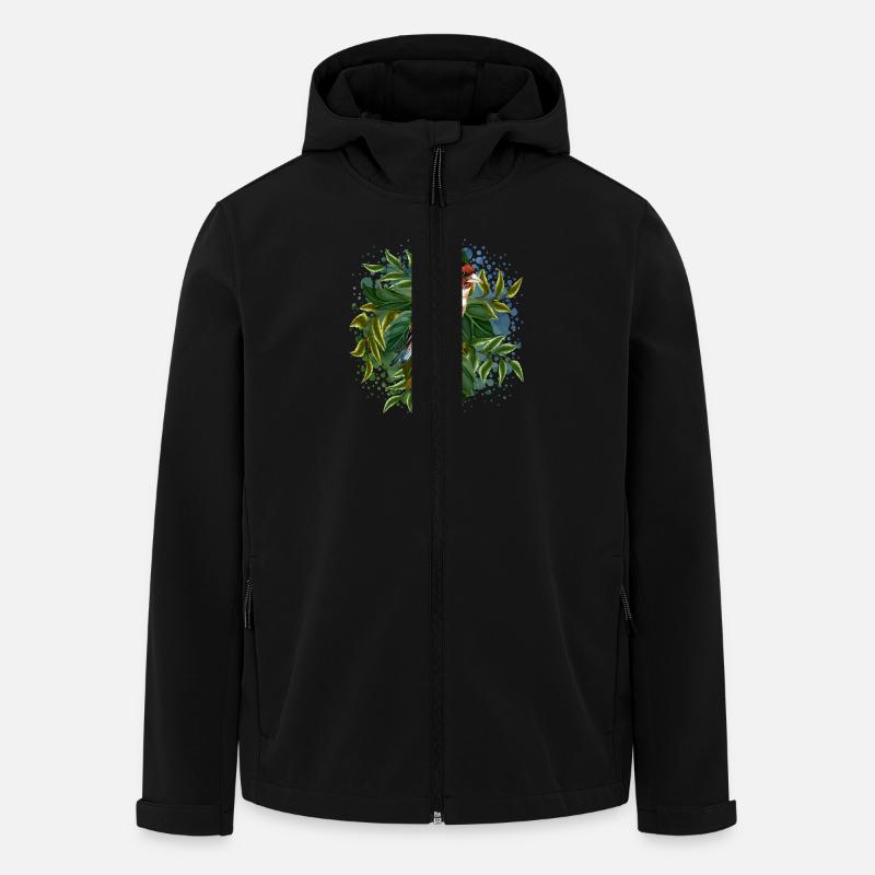 Bunter Vogel - Recycelte Männer Softshell-Jacke von Stanley/Stella - Schwarz