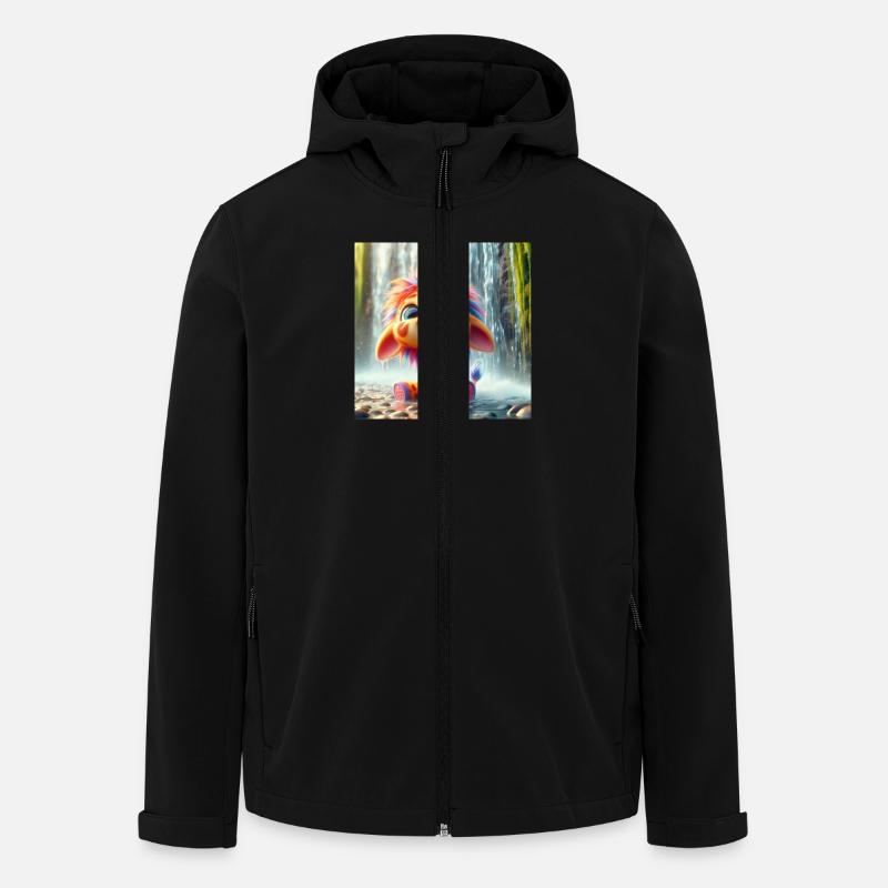 giraffewasserfall - Recycelte Männer Softshell-Jacke von Stanley/Stella - Schwarz