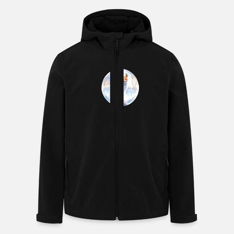 Winterfuchs. - Recycelte Männer Softshell-Jacke von Stanley/Stella - Schwarz