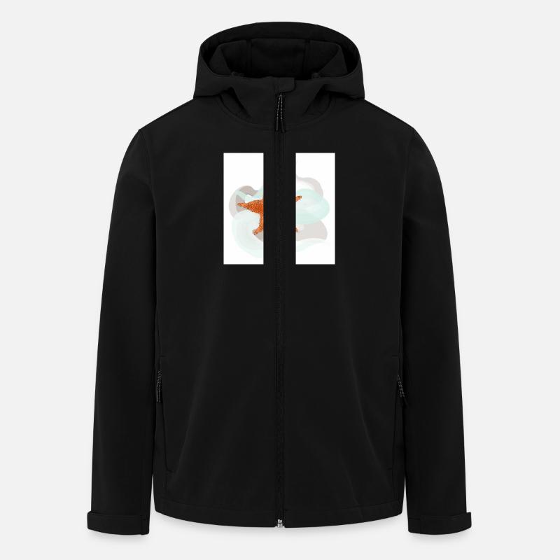 Seestern - Recycelte Männer Softshell-Jacke von Stanley/Stella - Schwarz