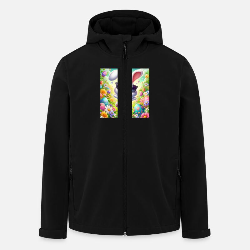 Happy Easter Bunny - Men’s Recycled Softshell Jacket by Stanley/Stella - black
