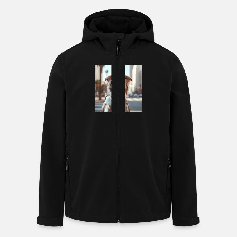 Dog LA hipster - Recycelte Männer Softshell-Jacke von Stanley/Stella - Schwarz