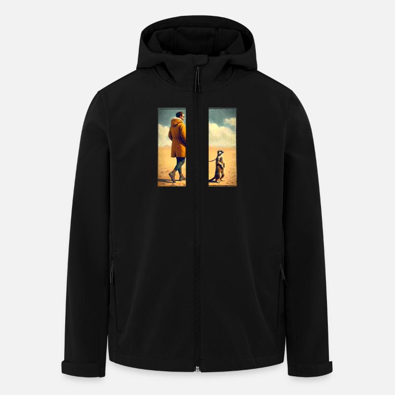 Spaziergang mit Erdmännchen - Recycelte Männer Softshell-Jacke von Stanley/Stella - Schwarz