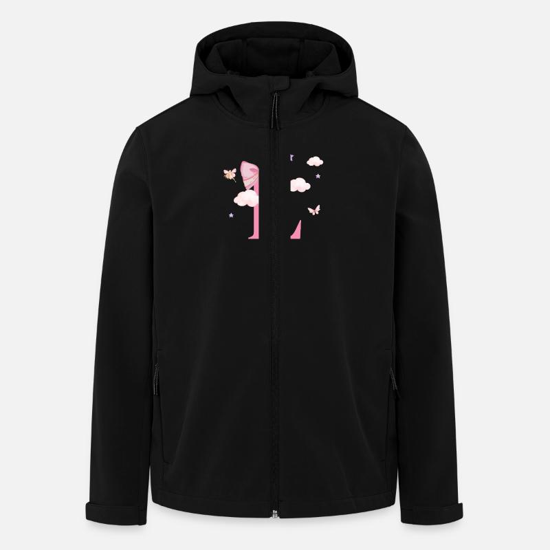 Buchstabe l Rosa Wolken - Recycelte Männer Softshell-Jacke von Stanley/Stella - Schwarz