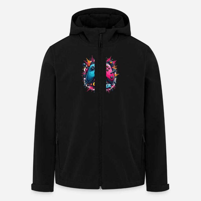 Game Over Retro Controller Shirt - Recycelte Männer Softshell-Jacke von Stanley/Stella - Schwarz