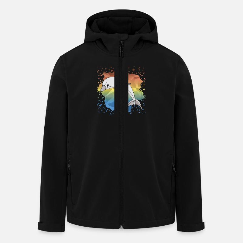 Delfin - Recycelte Männer Softshell-Jacke von Stanley/Stella - Schwarz